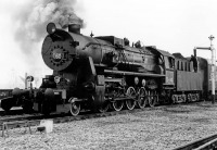 Железная дорога (поезда, паровозы, локомотивы, вагоны) - Паровоз ТЭ-615 набирает воду