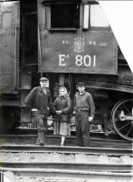 Железная дорога (поезда, паровозы, локомотивы, вагоны) - Паровоз Ел.801 на ст.Тулун Восточно-Сибирской ж.д.