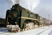 Железная дорога (поезда, паровозы, локомотивы, вагоны) - Паровоз П36-0189 с пассажирским поездом на ст.Сковородино