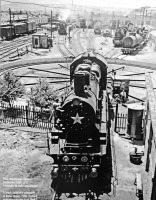 Железная дорога (поезда, паровозы, локомотивы, вагоны) - Паровоз Су215-99 в депо Баку