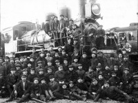 Железная дорога (поезда, паровозы, локомотивы, вагоны) - Паровоз Гп.10 и работники депо Минеральные Воды