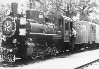 Железная дорога (поезда, паровозы, локомотивы, вагоны) - Паровоз Кв4-039 с поездом на Малой Южной ж.д.