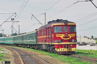 Железная дорога (поезда, паровозы, локомотивы, вагоны) - Тепловоз ТЭП60-0882 с поездом на перегоне Саратов-I-Пассажирский - Саратов-II