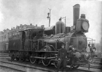 Железная дорога (поезда, паровозы, локомотивы, вагоны) - Паровоз Ба.49 типа 1-2-0 в Ревеле (Таллин)