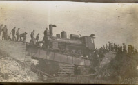 Железная дорога (поезда, паровозы, локомотивы, вагоны) - Обрушение моста под паровозом