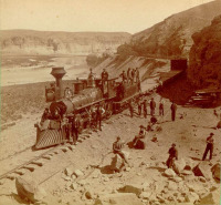 Железная дорога (поезда, паровозы, локомотивы, вагоны) - Американский паровоз второй половины ХIХ века
