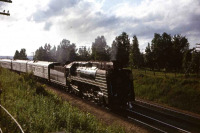 Железная дорога (поезда, паровозы, локомотивы, вагоны) - Паровоз серии П36 с пассажирским поездом