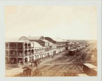 Железная дорога (поезда, паровозы, локомотивы, вагоны) - Железнодорожная станция Панамской железной дороги