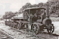 Железная дорога (поезда, паровозы, локомотивы, вагоны) - Английский паровой трактор 