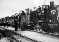 Железная дорога (поезда, паровозы, локомотивы, вагоны) - Узкоколейные паровозы серии Гр с поездом