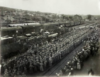 Железная дорога (поезда, паровозы, локомотивы, вагоны) - Празднование 5-й годовщины Октябрьской революции
