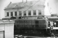 Железная дорога (поезда, паровозы, локомотивы, вагоны) - Тепловоз ТЭ1 и прижелезнодорожный почтамт на ст.Саратов-1