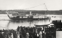 Корабли - Прибытие императора Николая II на пароходе в Кострому