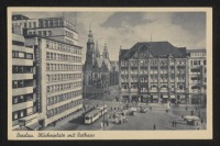 Вроцлав - Вроцлав.  Blucherplatz mit Rathaus.
