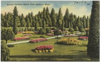 Штат Вашингтон - Сад Дункан в Манито Парке в Спокане