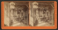 Сан-Франциско - Чайнатаун. Интерьер китайского ресторана, 1880