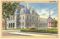 Конкорд - Почтовое отделение и Мэрия Конкорда, Нью-Гемпшир