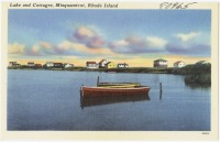 Штат Род-Айленд - Озеро и коттеджи на курорте Мисквамикут
