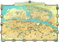 Карты стран, городов - План-панорама Санкт-Петербурга 1913 год