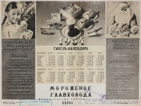 Этикетки, обертки, фантики, вкладыши - Мороженое в СССР. Табель-календарь.