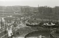 Рязань - ЦПКиО. Вид с колеса обозрения в сторону улицы Братиславской, 1964 год.