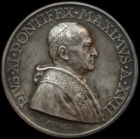 Медали, ордена, значки - ПИЙ XI, настольная медаль anno XVII (1938)