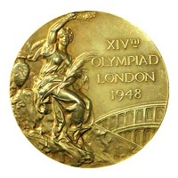 Медали, ордена, значки - Олимпийские наградные медали. Игры XIV Олимпиады 1948 года в Лондоне (Великобритания) 29 июля – 14 августа