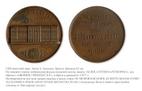 Медали, ордена, значки - Медаль «В память перестройки здания Петропавловского училища в Санкт-Петербурге»