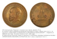 Медали, ордена, значки - Медаль в честь открытия памятника Императору Александру III в Москве