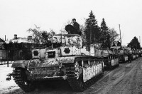 Военная техника - Танки Т-28 из состава 20-й танковой бригады перед маршем к линии фронта. Февраль 1940 года