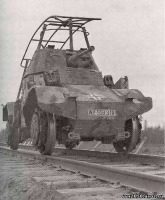 Военная техника - Немецкая бронедрезина на базе французского броневика Panhard AMD-35