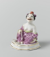 Предметы быта - Сидящая фигура с трубкой и чайными чашками
