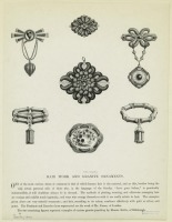 Драгоценности, ювелирные изделия - Ювелирные изделия из золотой нити и гранитные украшения. Англия, 1878