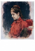 Картины - И.Е.Репин. Портрет Е.В.Лавровой. 1890 г.
