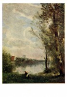 Картины - Камиль Коро ( 1796 - 1875 ). Пруд в Вилль д'Аврэ.
