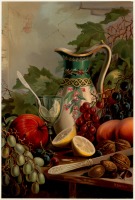 Картины - Натюрморт с фруктовым десертом