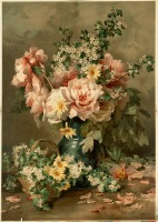 Картины - Натюрморт с цветами в вазе