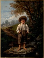 Картины - Мальчик на берегу реки