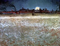 Картины - Винсент Ван Гог. Ночной пейзаж в Арле, 1888