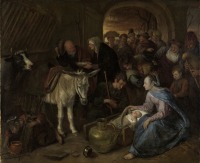 Картины - Ян Стен. Поклонение пастухов, 1660-1679
