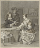 Картины - Музыканты. Девушка с гитарой. 1741-1820