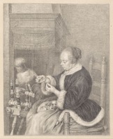 Картины - Старая дева за прялкой. 1778