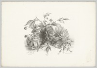 Картины - Розы, георгины и фуксия в букете