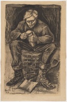 Картины - Винсент Ван Гог. Портрет мужчины с булкой хлеба