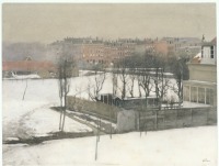 Картины - Виллем Витсен. Зимний вид Остерпарка в Амстердаме