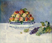 Картины - Натюрморт с персиками и виноградом