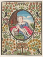 Картины - Мария Магдалина в цветочной композиции