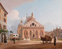 Картины - Картини. Вид на Базиліку Сан-Антоніо в Падуї.  Рудольф фон Альт.