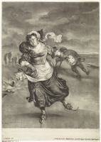 Картины - Голландская женщина с муфтой и на коньках