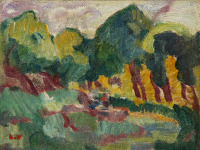 Картины - Луи Вальтат,  Пейзаж с ручьём
